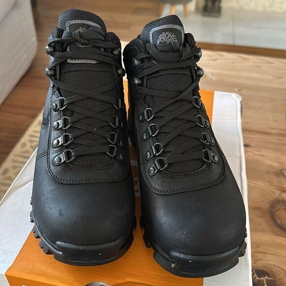 Timberland Men's Mt. Maddsen Mid Waterproof Hiking Boot Black NEW in Box - Picture 4 of 9